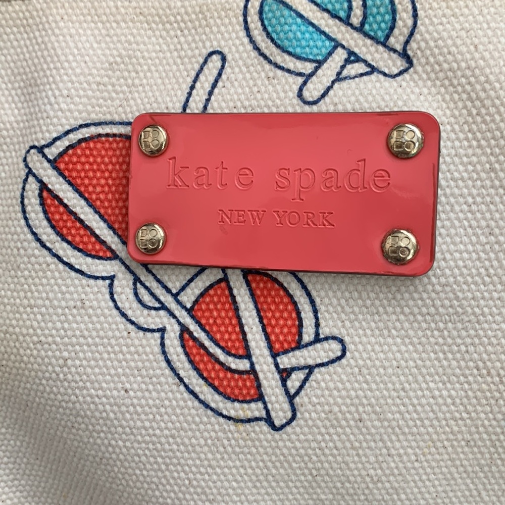 Kate Spade canvas Sunglasses tote bag - Picture 5 of 13